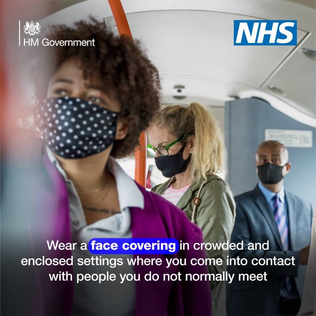 NHS - Wear a Face Covering in Crowded Place