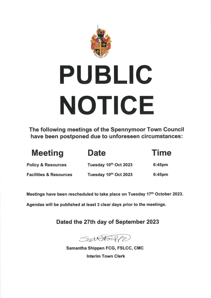Public Notice of Meetings